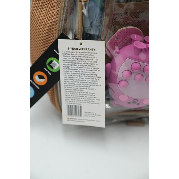 Clear Back-to-School Bundle | Tan Transparent Backpack + Blue Fulton Lunchbox - Picture 4 of 16